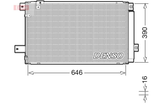 Condenser, air conditioning DCN50049 Denso, Image 3