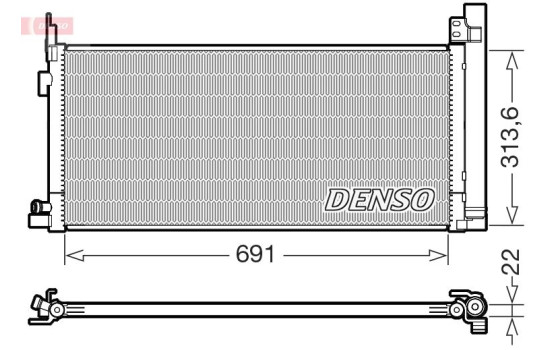 Condenser, air conditioning DCN50124 Denso