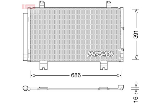 Condenser, air conditioning DCN51013 Denso