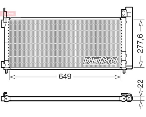 Condenser, air conditioning DCN51021 Denso