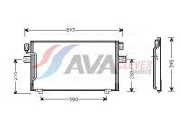 Condenser, air conditioning DN5186 Ava Quality Cooling