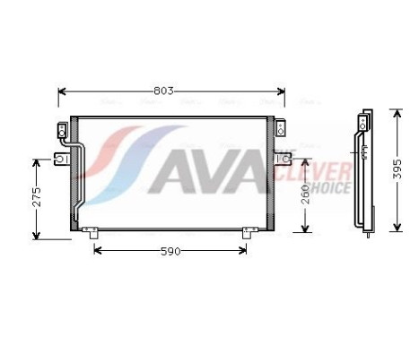 Condenser, air conditioning DN5186 Ava Quality Cooling