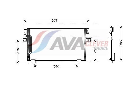 Condenser, air conditioning DN5186 Ava Quality Cooling