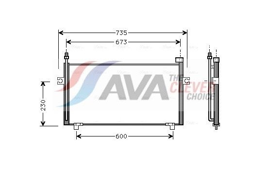 Condenser, air conditioning DN5197 Ava Quality Cooling
