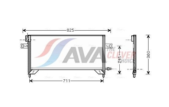 Condenser, air conditioning DN5204 Ava Quality Cooling