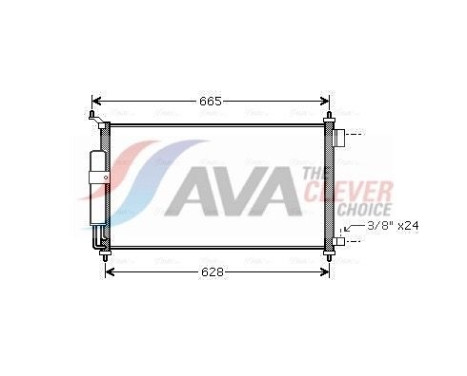 Condenser, air conditioning DN5251D Ava Quality Cooling, Image 2