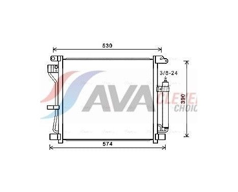 Condenser, air conditioning DN5403D Ava Quality Cooling