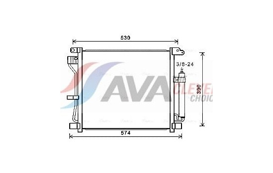 Condenser, air conditioning DN5403D Ava Quality Cooling