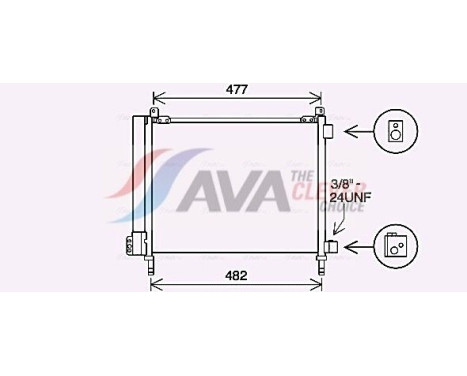 Condenser, air conditioning DN5433D Ava Quality Cooling