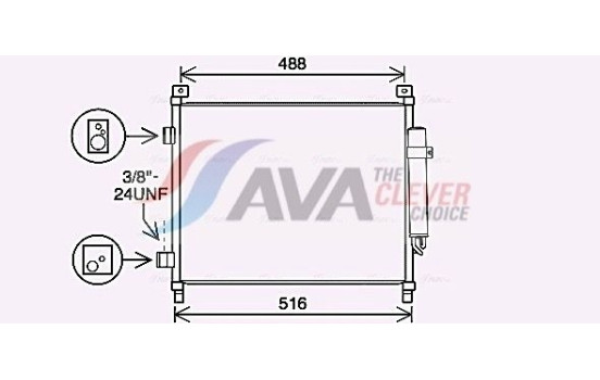 Condenser, air conditioning DN5436D Ava Quality Cooling