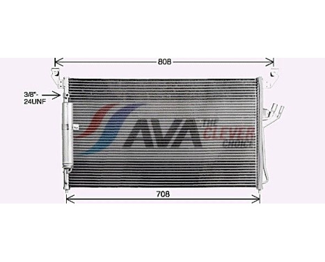 Condenser, air conditioning DN5465D Ava Quality Cooling, Image 2
