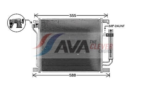 Condenser, air conditioning DN5467D Ava Quality Cooling