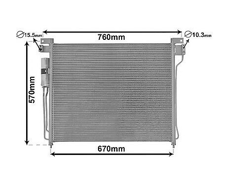 Condenser, air conditioning DNA5299D Ava Quality Cooling