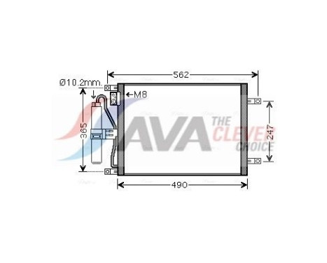 Condenser, air conditioning DNA5351D Ava Quality Cooling, Image 2