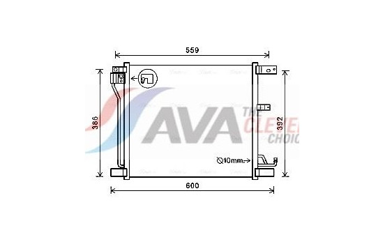 Condenser, air conditioning DNA5401 Ava Quality Cooling