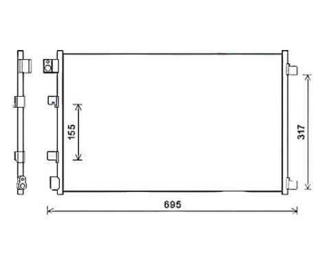 Condenser, air conditioning DNA5406 Ava Quality Cooling