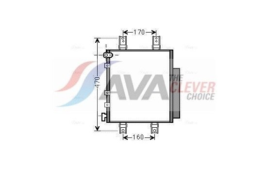 Condenser, air conditioning DU5063D Ava Quality Cooling