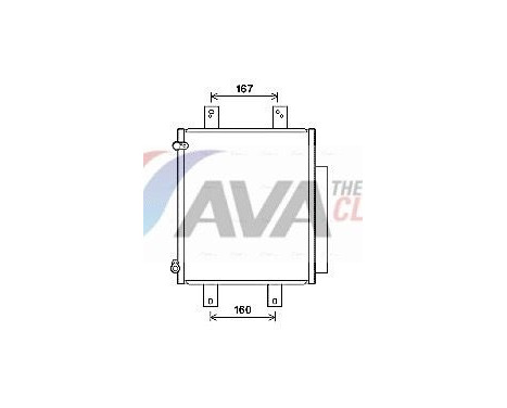 Condenser, air conditioning DU5075D Ava Quality Cooling