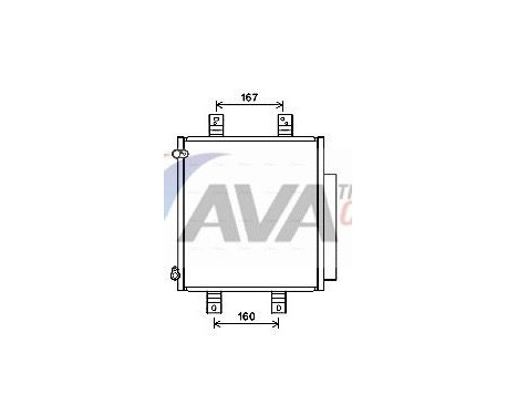 Condenser, air conditioning DU5076D Ava Quality Cooling, Image 2