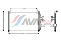 Condenser, air conditioning DW5013 Ava Quality Cooling