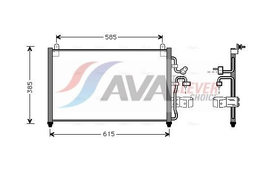 Condenser, air conditioning DW5013 Ava Quality Cooling