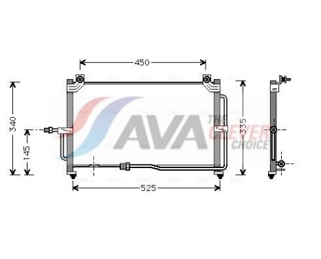 Condenser, air conditioning DW5028 Ava Quality Cooling