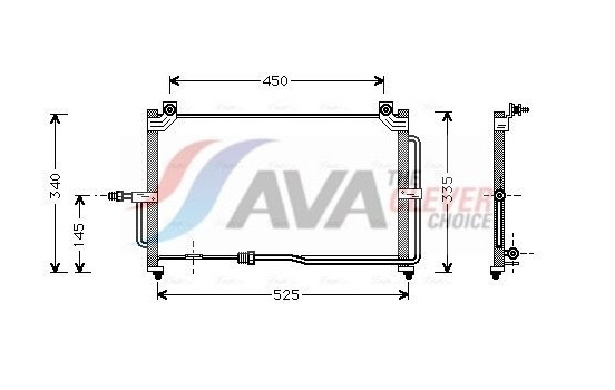 Condenser, air conditioning DW5028 Ava Quality Cooling
