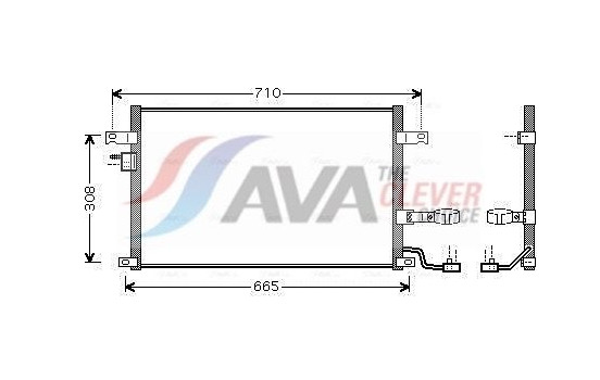 Condenser, air conditioning DW5056D Ava Quality Cooling
