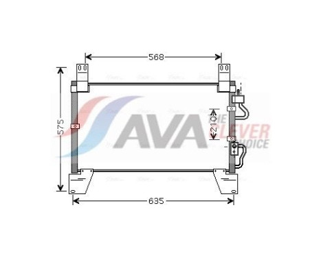 Condenser, air conditioning DW5077 Ava Quality Cooling
