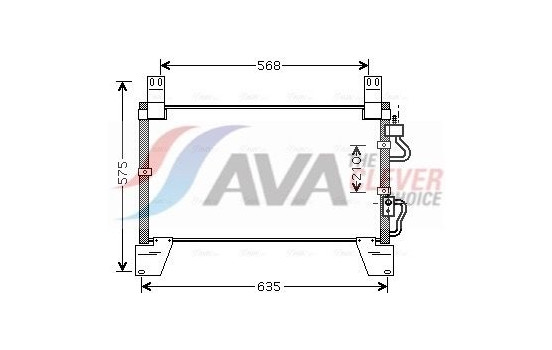 Condenser, air conditioning DW5077 Ava Quality Cooling