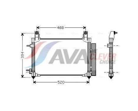 Condenser, air conditioning DW5081D Ava Quality Cooling