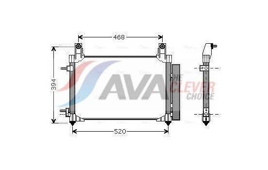 Condenser, air conditioning DW5081D Ava Quality Cooling