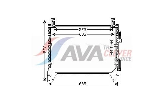 Condenser, air conditioning DW5083 Ava Quality Cooling