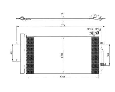 Condenser, air conditioning EASY FIT 350029 NRF, Image 2