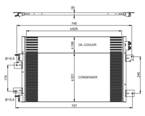 Condenser, air conditioning EASY FIT 350031 NRF, Image 2