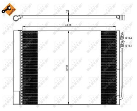 Condenser, air conditioning EASY FIT 350033 NRF, Image 6