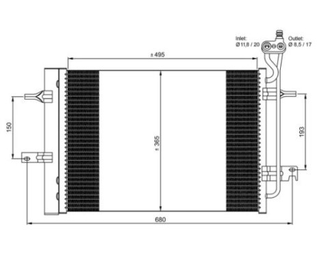 Condenser, air conditioning EASY FIT 350034 NRF, Image 3