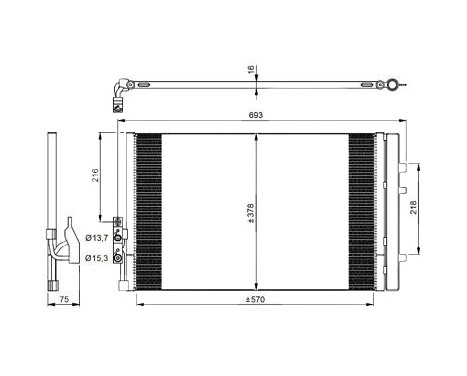 Condenser, air conditioning EASY FIT 350036 NRF, Image 6