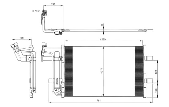 Condenser, air conditioning EASY FIT 350039 NRF, Image 7