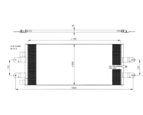 Condenser, air conditioning EASY FIT 350043 NRF