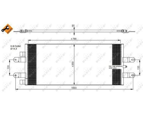 Condenser, air conditioning EASY FIT 350043 NRF, Image 2