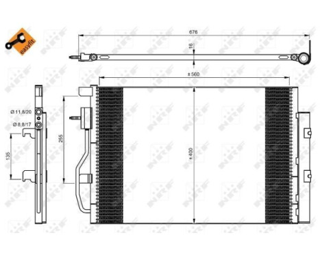 Condenser, air conditioning EASY FIT 350044 NRF, Image 5