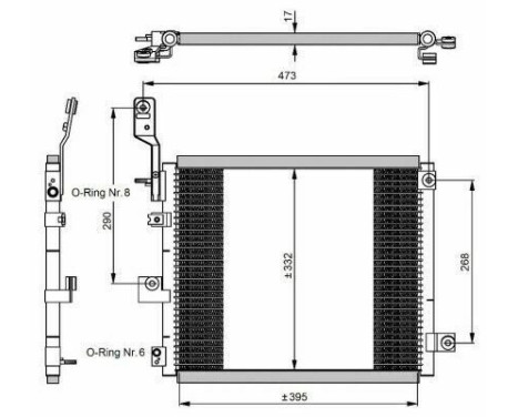 Condenser, air conditioning EASY FIT 350047 NRF, Image 6