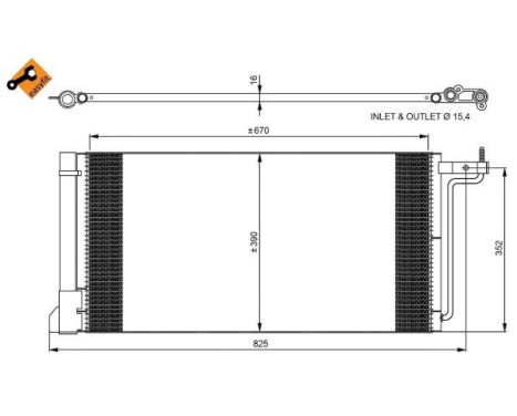 Condenser, air conditioning EASY FIT 350051 NRF, Image 3