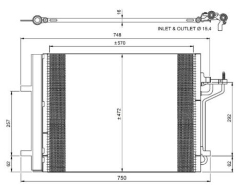 Condenser, air conditioning EASY FIT 350052 NRF, Image 3