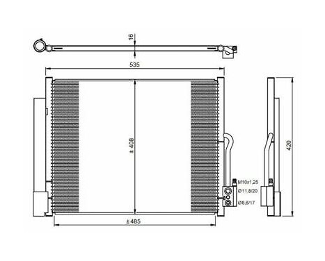 Condenser, air conditioning EASY FIT 350053 NRF, Image 7