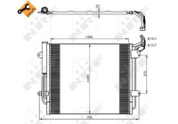 Condenser, air conditioning EASY FIT 350054 NRF