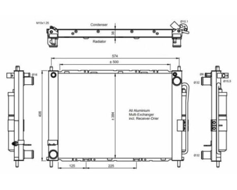 Condenser, air conditioning EASY FIT 350057 NRF, Image 3