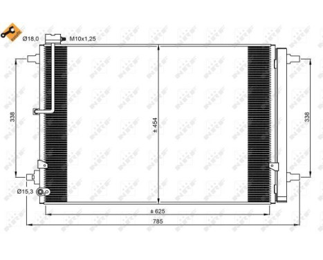 Condenser, air conditioning EASY FIT 350059 NRF, Image 3