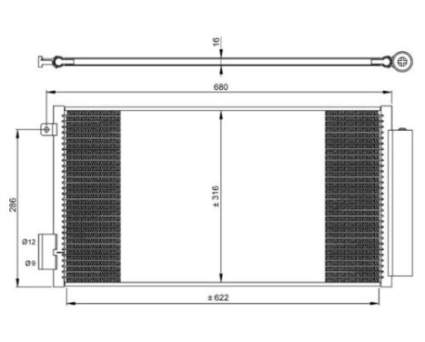 Condenser, air conditioning EASY FIT 350061 NRF